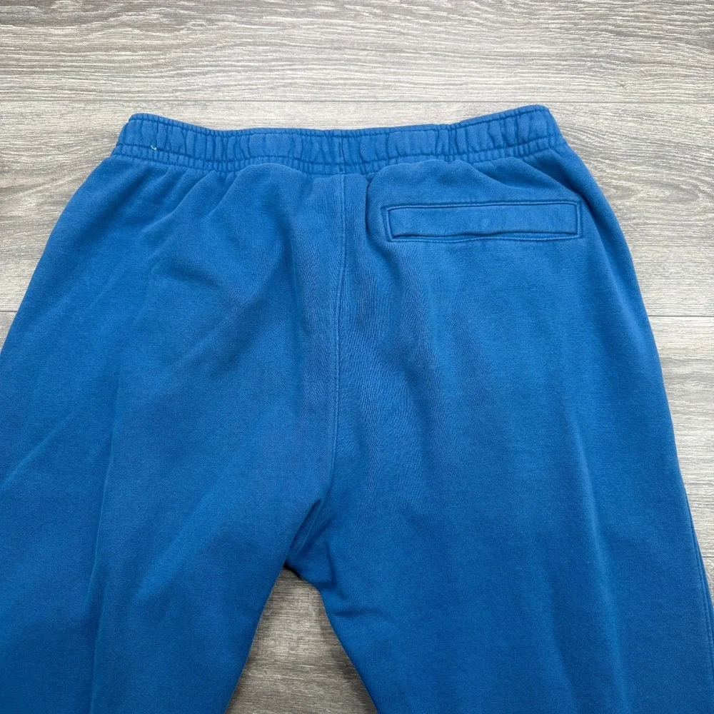 Nike Club Fleece Joggers Mens Medium Blue Tapered Swoosh Sweatpants BV2671-407